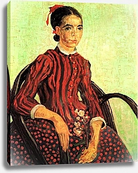 Постер Ван Гог Винсент (Vincent Van Gogh) La Mousme (сидящая)