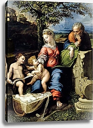 Постер Рафаэль (Raphael Santi) The Holy Family of the Oak Tree, c.1518