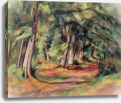 Постер Сезанн Поль (Paul Cezanne) Sous-bois 1890-94
