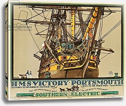 Постер Шоэсмит Кеннет H.M.S. Victory, Portsmouth, poster advertising Southern Electric Railways