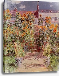 Постер Моне Клод (Claude Monet) The Garden at Vetheuil, 1881