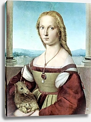 Постер Рафаэль (Raphael Santi) Портрет молодой женщины с единорогом