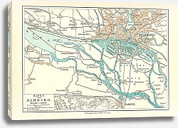 Постер Карта окрестностей Гамбурга
