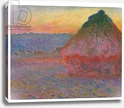 Постер Моне Клод (Claude Monet) Haystacks, Pink and Blue Impressions, 1891