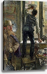 Постер Мензель Адольф Breakfast at the Cafe, 1894