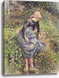 Постер Писсарро Камиль (Camille Pissarro) Girl with a Stick, 1881