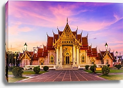 Постер Тайланд. Бангкок. Wat Benchamabopit ( Marble temple)