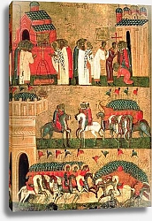 Постер Battle of the Novgorodians with the Suzdalians, Novgorod School, mid 15th century