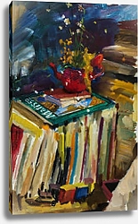 Постер Натюрморт с книгами в стиле импрессионизма