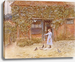 Постер Элингем Хелен A cottage at Shere, c.1875