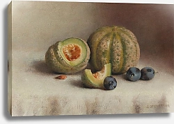 Постер Декер Джозеф Still Life With Plums And Melons
