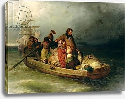 Постер Шлейзингер Феликс Emigrant passengers on board, 1851