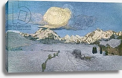 Постер Седжантини Джованни Triptych of the Alps, death, ca 1898, by Giovanni Segantini, oil on canvas
