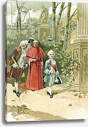 Постер Школа: Испанская 19в. Louis XV as a child in the Tuileries Garden