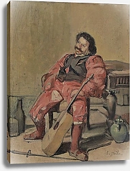 Постер Ходлер Фердинанд Sitting Man With Guitar