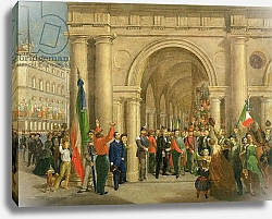 Постер Школа: Итальянская 19в Giuseppe Garibaldi in Vicenza, 7th March 1867