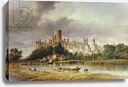 Постер Викерс альфред (грав, москва) A View of Windsor Castle from the Brocas Meadows, 1856