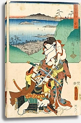 Постер Утагава Кунисада Minakuchi; Panoramic View of Mount Iwafuri