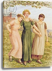 Постер Гриневей Кейт Three Young Girls, 19th century