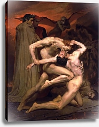 Постер Бугеро Вильям (Adolphe-William Bouguereau) Данте и Вергилий в Аду