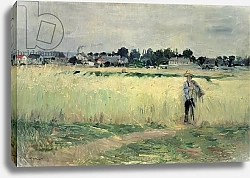Постер Моризо Берта In the Wheatfield at Gennevilliers, 1875