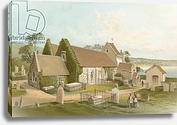 Постер Школа: Английская 19в. St. Brelade's Church--Jersey