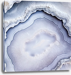 Постер Geode of white agate stone 13