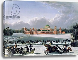 Постер Голицын (19в) Sleigh Race at the Petrovsky Park in Moscow, 1848
