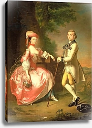 Постер Хадсон Томас Sir John Pole, 5th Baronet, and his Wife, Elizabeth, 1755
