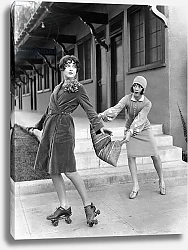Постер Actresses On Roller Skates, Hollywood, California, c.1929