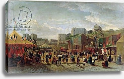 Постер Хуберт (19в) A Fair, Place Saint-Pierre, Montmartre in 1861