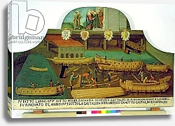 Постер Школа: Итальянская Sign for the Marangoni Family of shipbuilders, Venetian, 1517