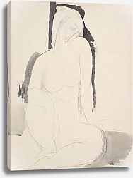 Постер Модильяни Амедео (Amedeo Modigliani) Сидящая обнаженная
