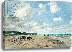 Постер Буден Эжен (Eugene Boudin) The Beach at Tourgeville, 1893