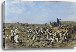 Постер Ковалевский Павел Привал 140-го пехотного Зарайского полка 35-й пехотной дивизии. 1877 год. 1880-е