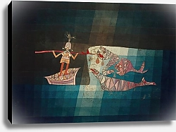 Постер Клее Пауль Fighting scene from the comic-fantastic opera ‘the seafarer’