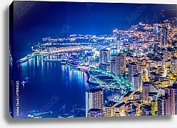 Постер Лазурное побережье. Ночная ривьера Монако