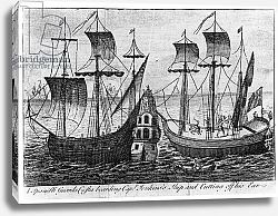 Постер Школа: Английская 18в. A Spanish 'Guarda Costa' boarding Captain Jenkin's Ship and Cutting Off His Ear, 1731
