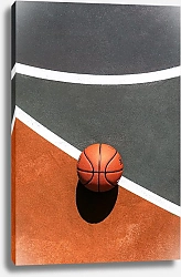 Постер Баскетбольный мяч на площадке