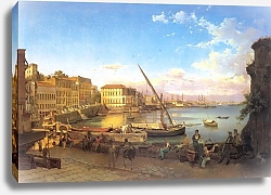 Постер Щедрин Сильвестр Набережная Санта Лючия в Неаполе. 1820-е