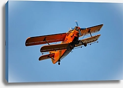 Постер Легкий самолет в небе