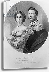 Постер Школа: Немецкая школа (19 в.) Wedding Portrait of Princess Victoria and Prince Frederick William of Prussia