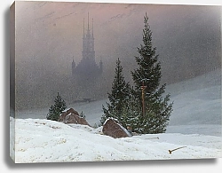 Постер Фридрих Каспар (Caspar David Friedrich) Зимний пейзаж 18