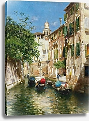 Постер Санторо Рубенс Gondoliers on a Venetian canal