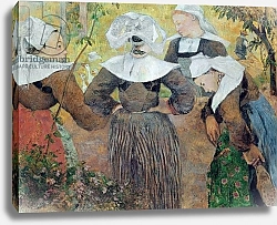 Постер Гоген Поль (Paul Gauguin) Four Breton Women, 1886