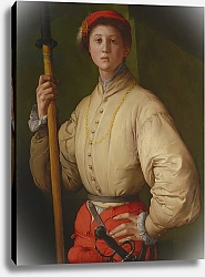 Постер Понтормо Якопо Portrait of a Halberdier c.1528-30