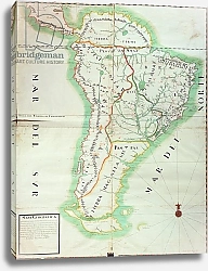 Постер Школа: Испанская 18в. Map of South America, 1777