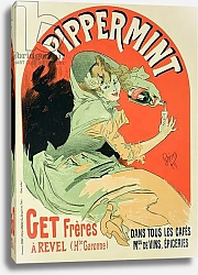 Постер Шере Жюль Reproduction of a poster advertising 'Pippermint', 1899
