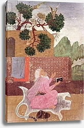 Постер Школа: Индийская An ascetic on a tigerskin
