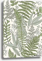 Постер Ботанический узором в винтажном стиле